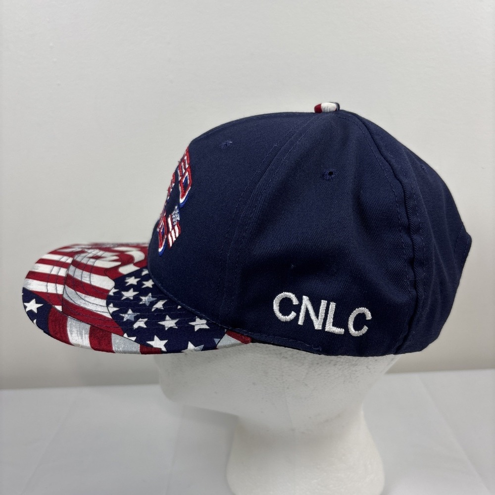 Vintage United We Stand American Flag Trucker Retro StrapBack Hat Cap Made USA - Picture 2 of 9